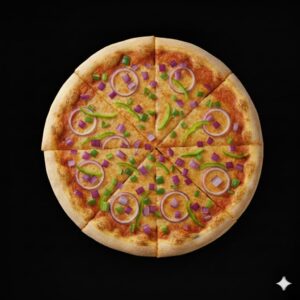 Cheese Onion Capsicum Pizza